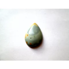 Tájkép jáspis kaboson - 40x27 mm - csepp