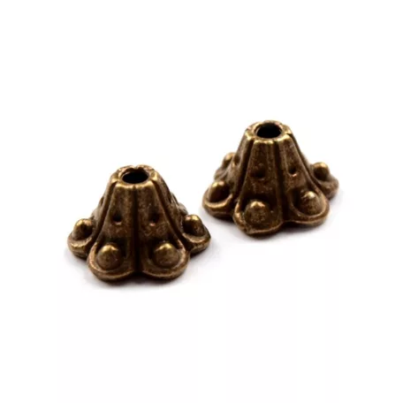 Réz gyöngykupak - 9x6 mm - harang