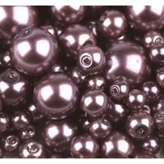 Czech glass pearl - 12 mm - 4 pcs/pack - mauve