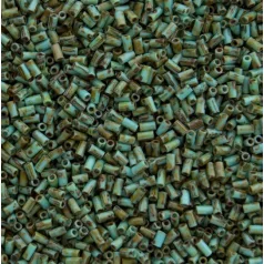 Toho Bugle 3 mm - Hybrid Opaque Turquoise Picasso - #Y307