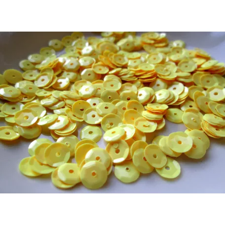 Sequins - 7 mm - Matte yellow - 2gr