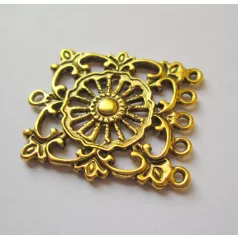 Tibetan silver connector 24*20 mm - 1 pair