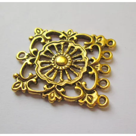 Tibetan silver connector 24*20 mm - 1 pair