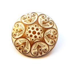 Antique finish metal button - 25 mm - patina