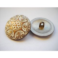 Antique finish metal button - 25 mm - patina