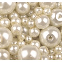 Czech glass pearl - 4 mm - 50 pcs/pack - raw white