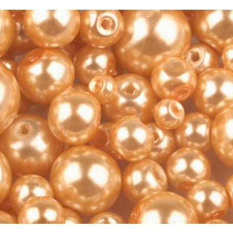 Czech glass pearl - 6 mm - 25 pcs/pack - clementine