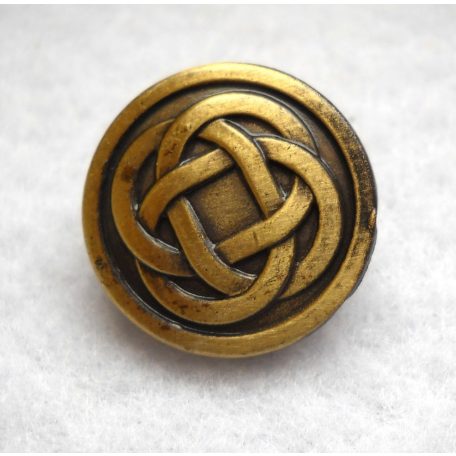 Antique finish metal shank button - 18 mm - bronze