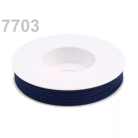 Sujtás zsinór - 3 mm -  fekete írisz  (#7703) 