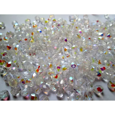 Czech fire polished beads - 4 mm