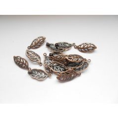 Leaf charm - 22*10 mm - copper