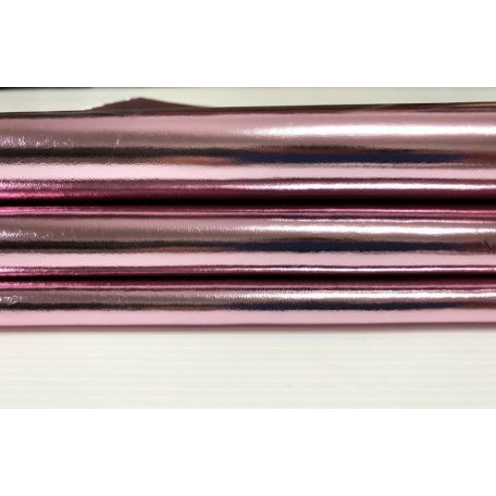 Metál pink prémium báránybőr - 20*10 cm          
