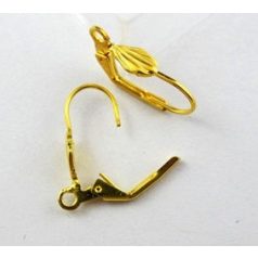 Biztonsági fülbevaló alap - arany 20*12 mm (1 pár)