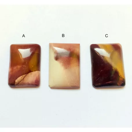 Mookait jáspis kaboson - 25x18mm