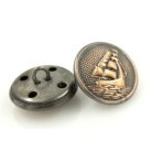 Antique finish metal button 