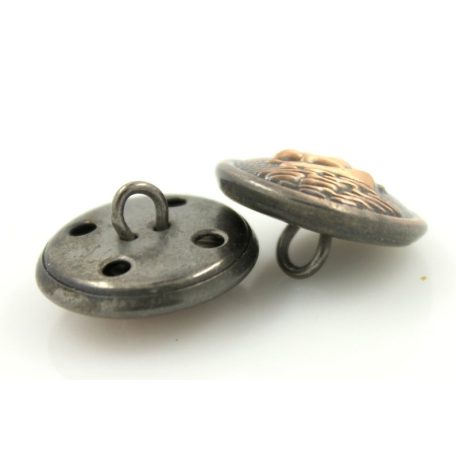 Antique finish metal button 