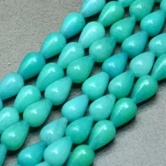 Zöld jade csepp 12*8 mm