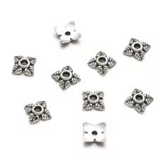 Ezüst gyöngykupak - 6 mm 
