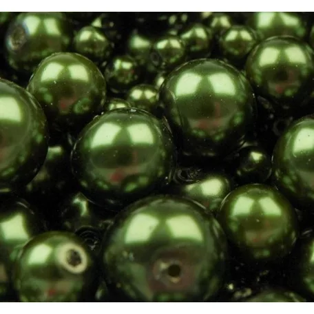 Czech glass pearl - 12 mm - 4 pcs/pack - pine