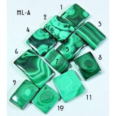 Malachit kaboson - tégla - vegyes méret (MLA1-11)