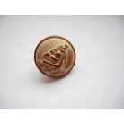 Antique finish metal shank button - 15 mm - patina