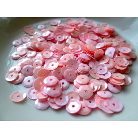 Flitter - 7 mm - matt rózsaszín 