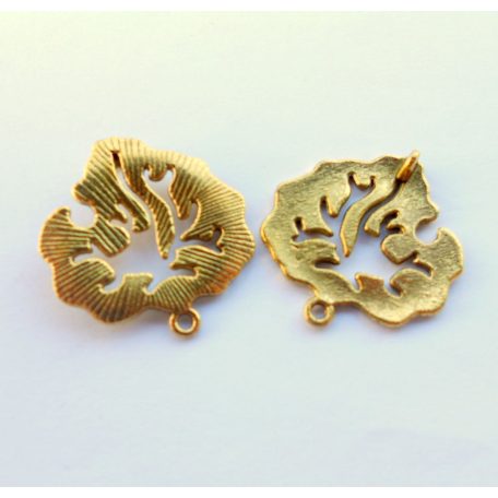 Leaf charm - 38*20 mm - antique gold