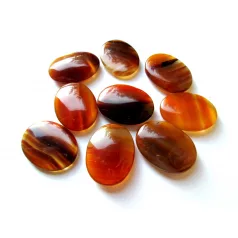 Karneol kaboson - 30x22 mm 