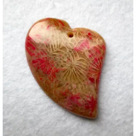 Corall fossil pendant bead