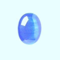 Macskaszem kaboson - 25x18 mm - égkék