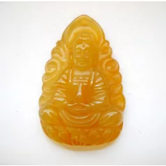 Carved buddha pendant bead