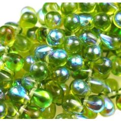 Cseh drop - 6*4 mm - opál olivine