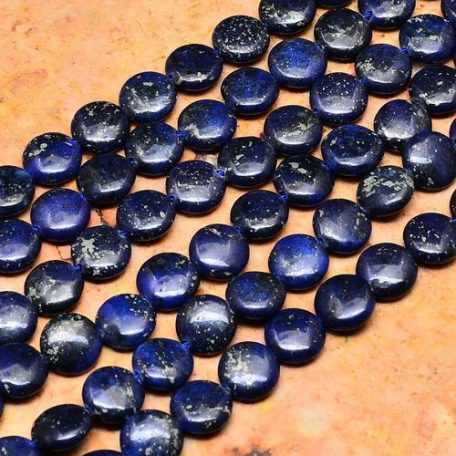 lapis Lazuli lencse  - 10 mm