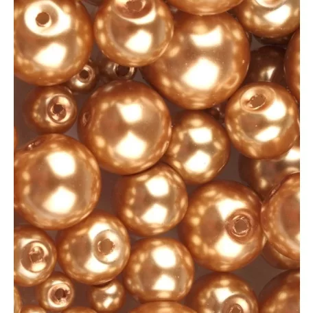Czech glass pearl - 4 mm - 50 pcs/pack - bronze