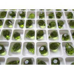 Preciosa kristály briolette - 10x6 mm - olivine