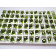 Preciosa kristály briolette - 10x6 mm - olivine