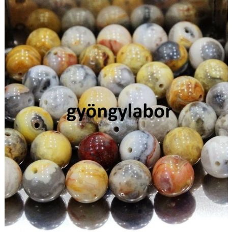 Csipkeachát ásványgolyó - 6 mm