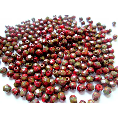 Czech fire polished beads - 4 mm