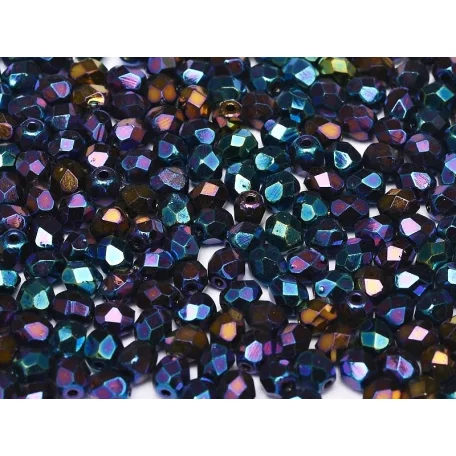 Czech fire polished beads - 4 mm