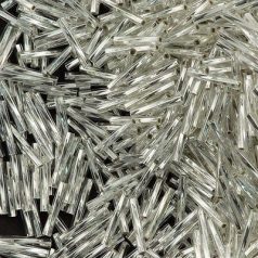 Miyuki 12 mm twisted bugle - Silver lined crystal - # 2012