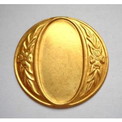   Brooch base no pin - brass stamping - 34 mm for stones 30x15 mm