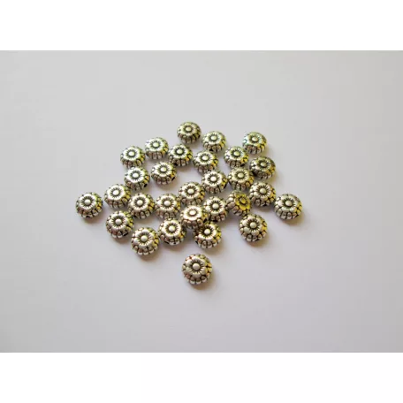 Bead cap antique silver 9 mm