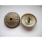 Antique finish metal shank button - 23 mm - patina