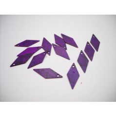 Vörösréz rombusz  - antik lila - 18*8 mm