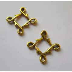 Tibetan silver connector 24*20 mm - 1 pair