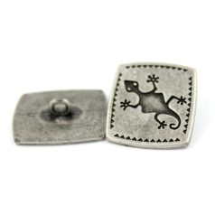 Antique finish metal button 