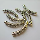 Fémgyöngy - antik ezüst - 36x6 mm - filigrán henger