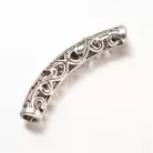 Fémgyöngy - antik ezüst - 36x6 mm - filigrán henger