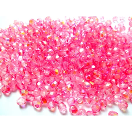 Czech fire polished beads - 4 mm