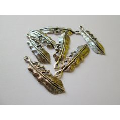 Charm - feather -  42*16 mm - copper